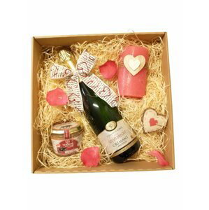 Valentýnský balíček s šumivým vínem Crémant