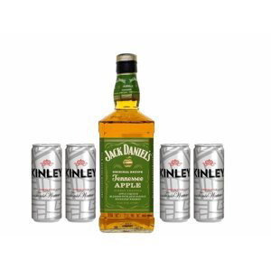 Jack Daniel's Apple 1l + 4x Kinley Tonic plech 0,33