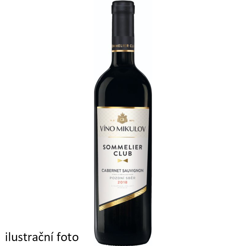 Víno Mikulov Sommelier Club Cabernet Sauvignon 2018 pozdní sběr