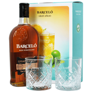 Barceló Gran Añejo + 2 sklenice 37,5% 0,7L (dárkové balení s 2 sklenicemi)