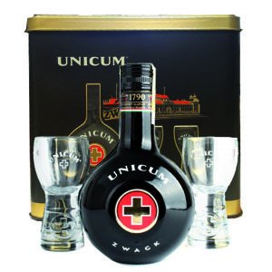 Zwack Unicum 0,5 l + 2x sklo